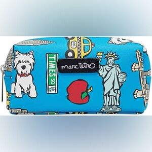 Marc Tetro City Dogs Makeup Pouch (Schnauzer, Westie, Boston Terrier, NYC Print)